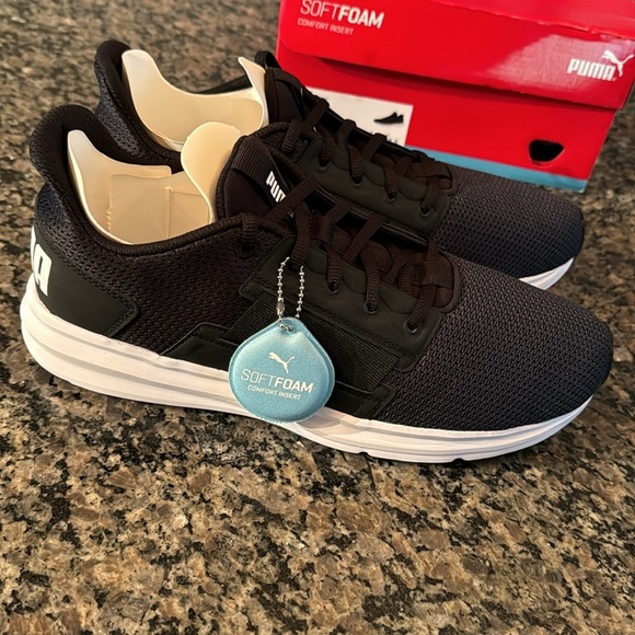 Puma men’s Enzo street knit black and white NIB 10.5 - Picture 4 of 8